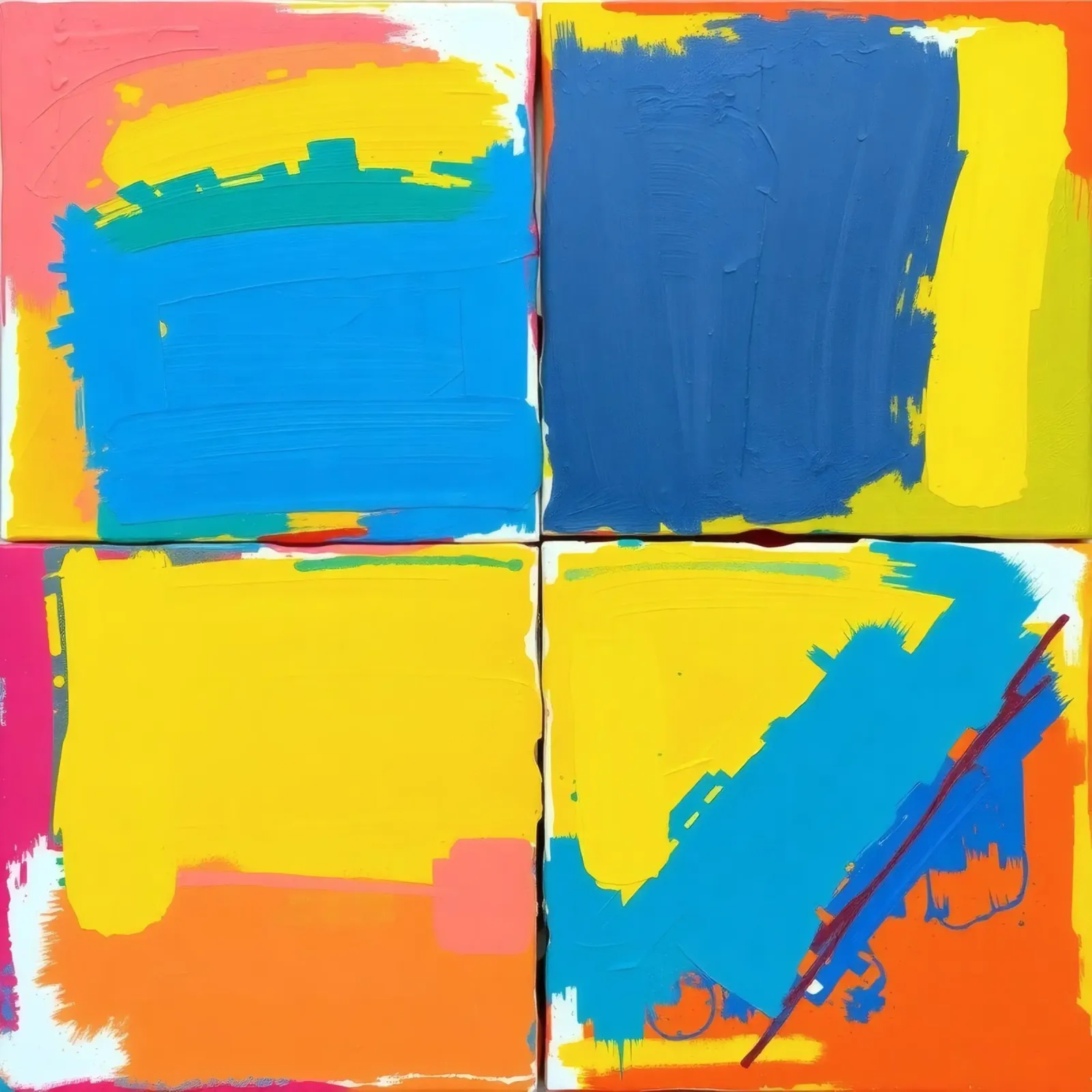 pittura astratta con pennellate decise plexiglass da DesignDoodle