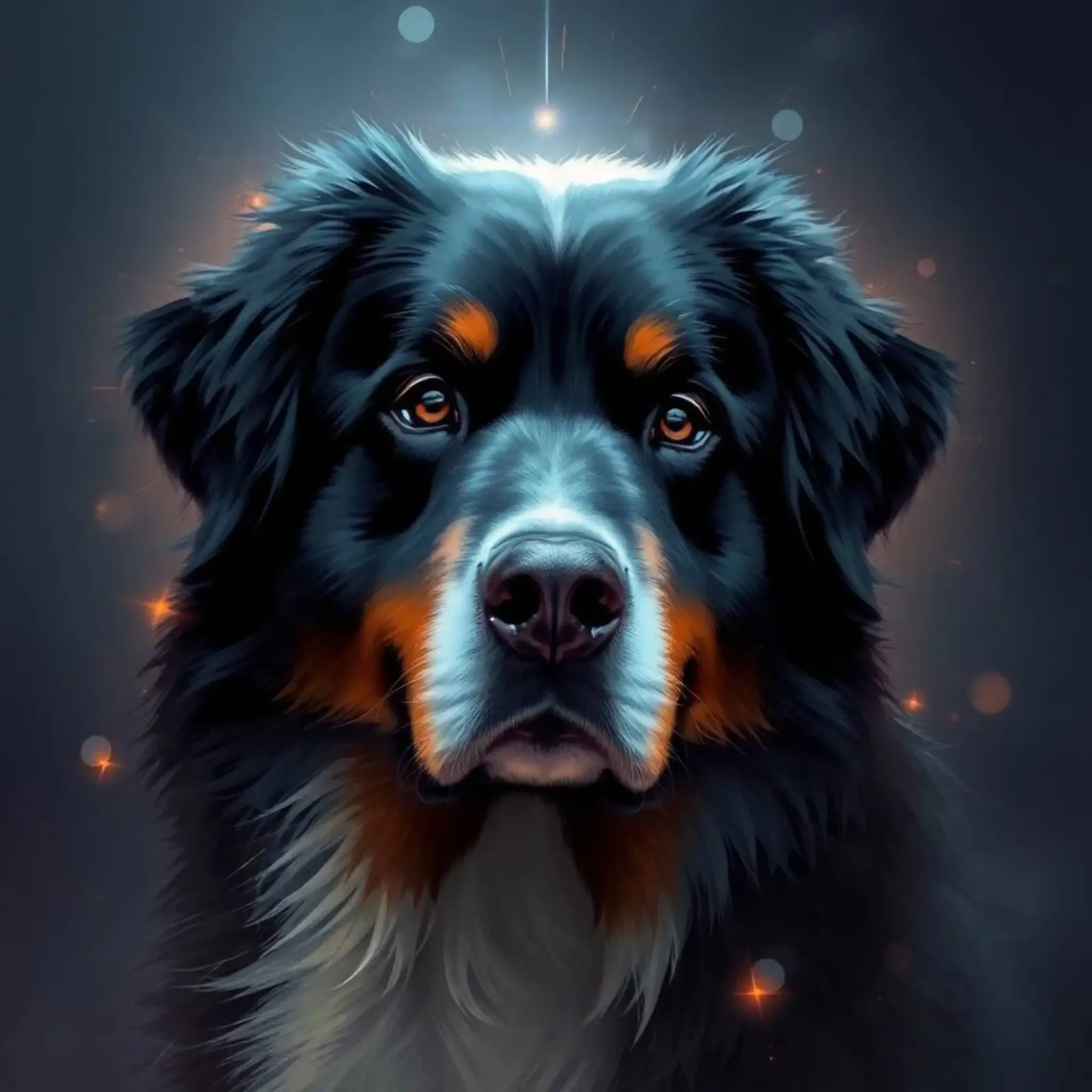 Bellissimo cane da montagna bernese #136 poster con telaio in plastica da Yumis.Beargang.and.Me