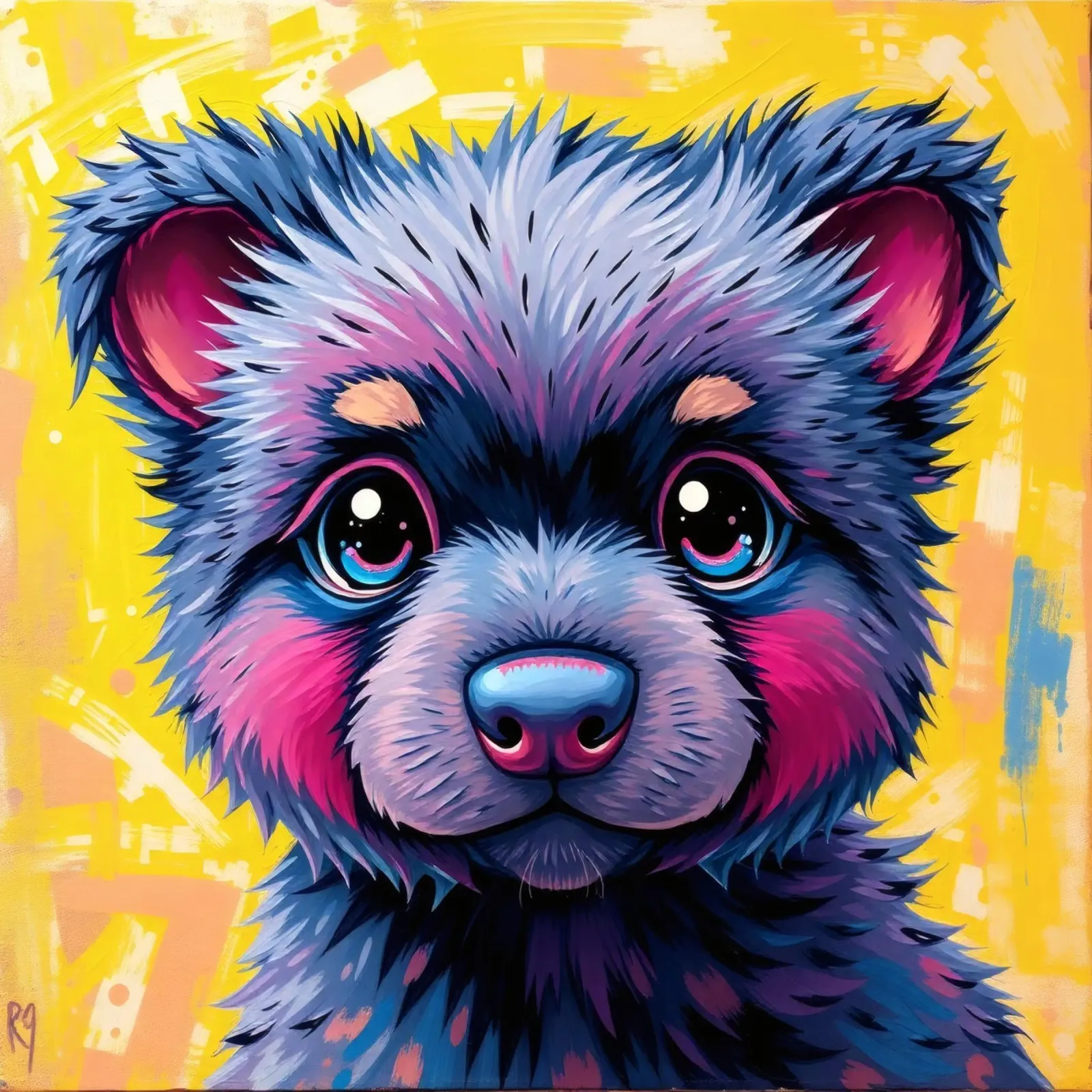 Illustrazione di un cucciolo d'orso colorato e carino pellicola backlit da DesignDoodle
