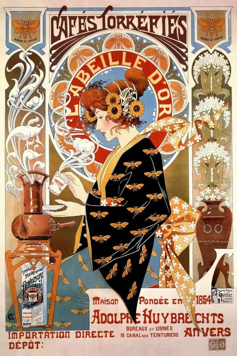 Acquistare caffè francese Pubblicità Caffè Torrefies Vintage carta hahnemühle da Aaronshop