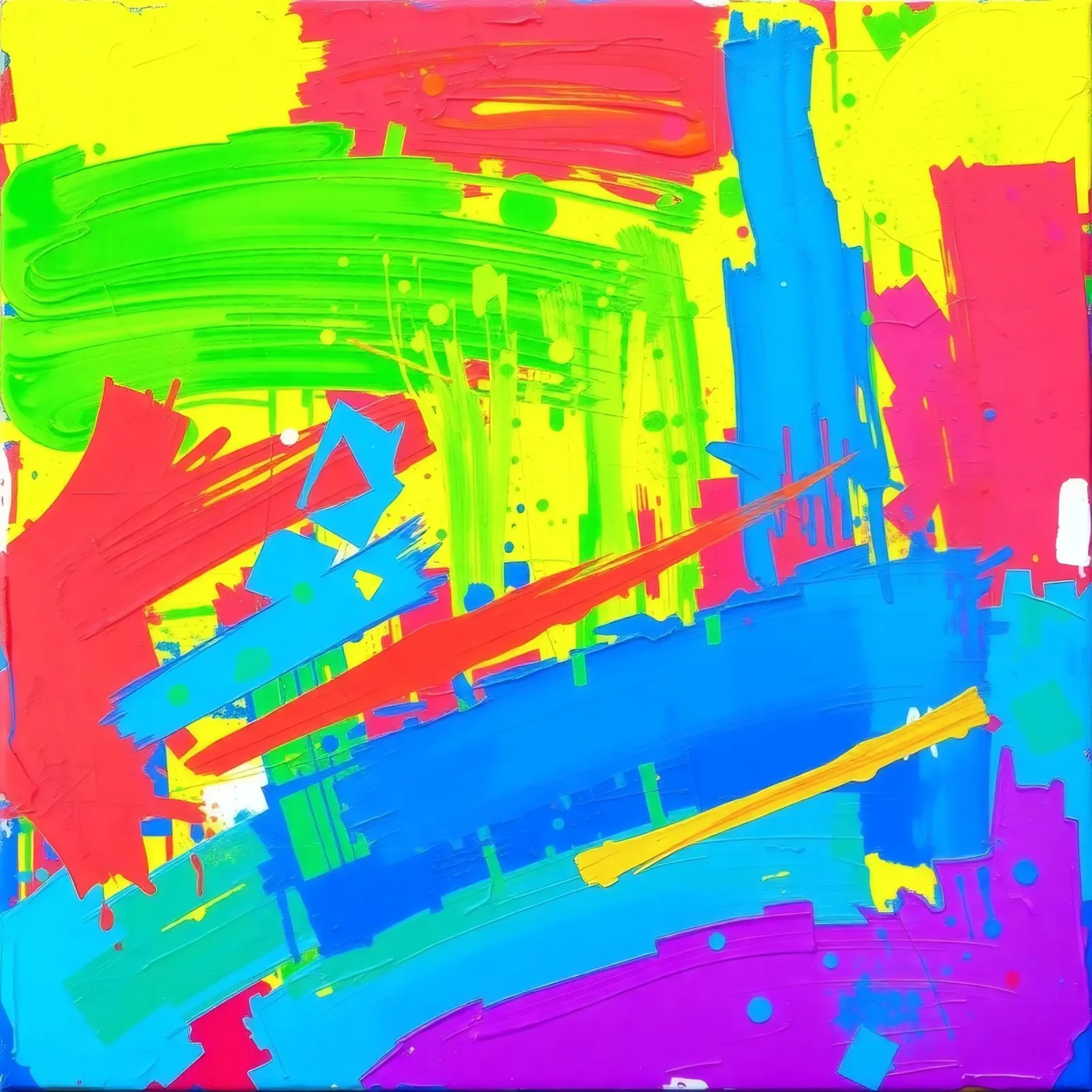Bright abstract artwork featuring vibrant colors and express canvas by DesignDoodle