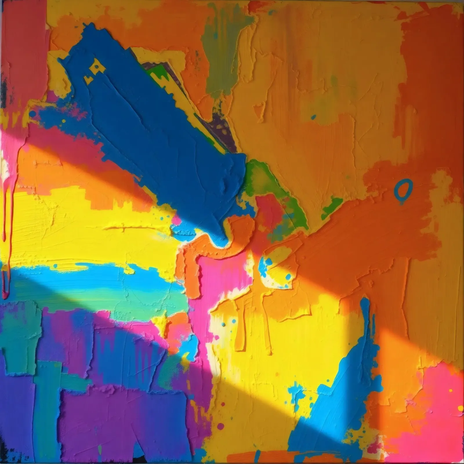 Un audace dipinto astratto con colori vivaci in un'atmosfera dinamica. pellicola backlit da DesignDoodle