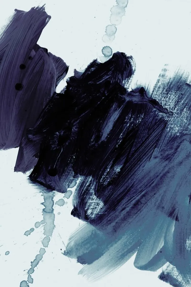 Brushstrokes 11 Bluish poster da IRIS LEHNHARDT FINE ART