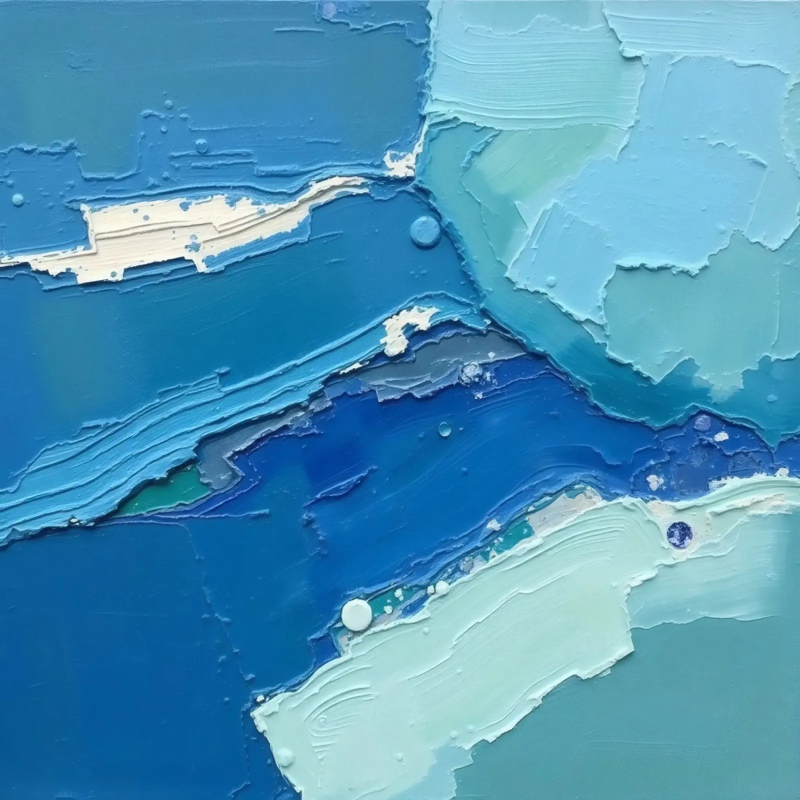 Pittura astratta colorata di colore blu con strati di texture pellicola backlit da DesignDoodle