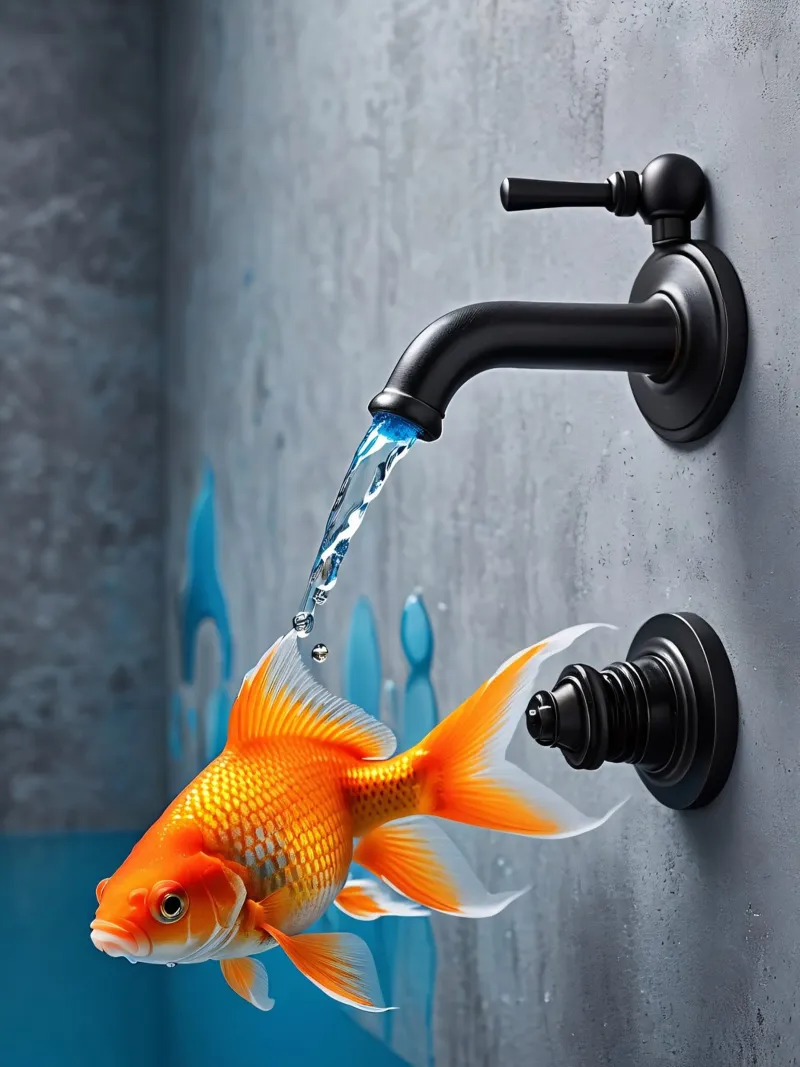 Goldfisch Groß poster con telaio in alluminio da kosinsart.gallery