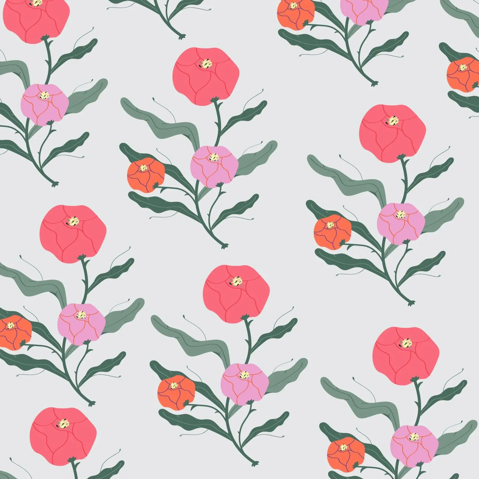 Poeony Pattern pellicola backlit da Silvie Illustration