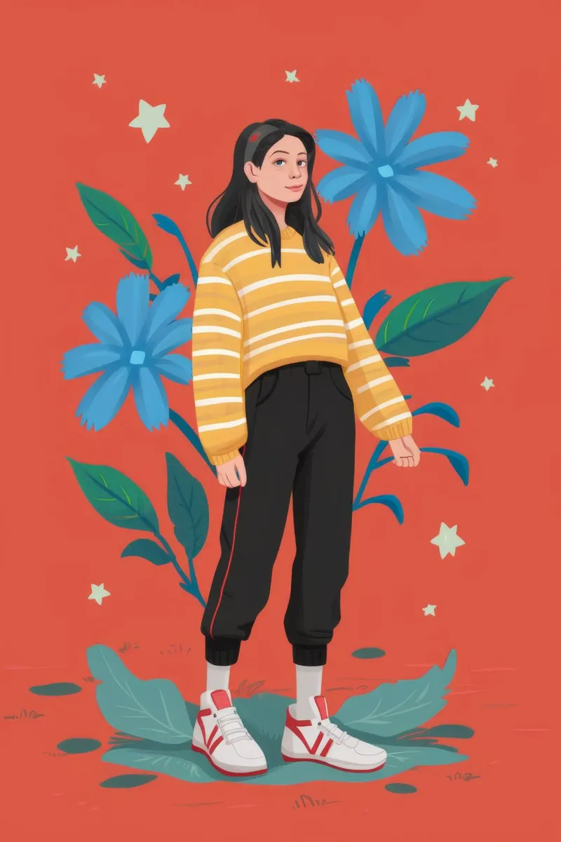 Bold Floral Stance poster by Ivory Frame