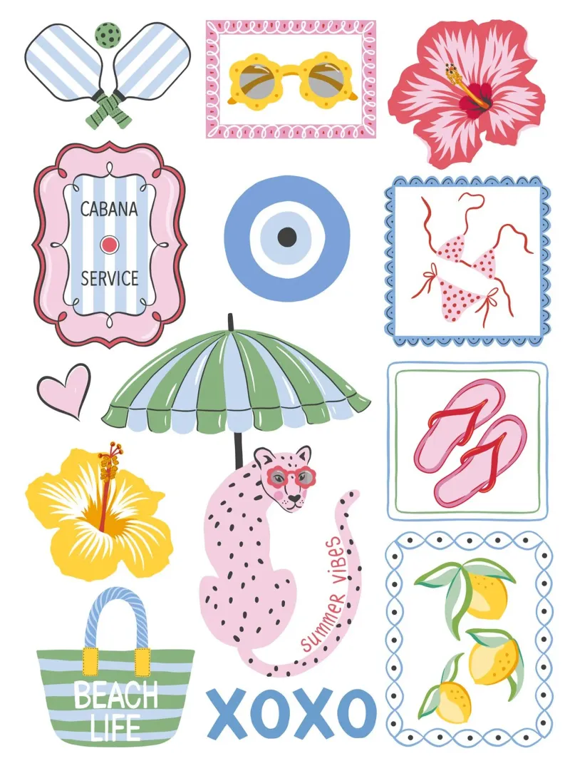 Whimsical summer beach vibes carta hahnemühle da Vivdesign