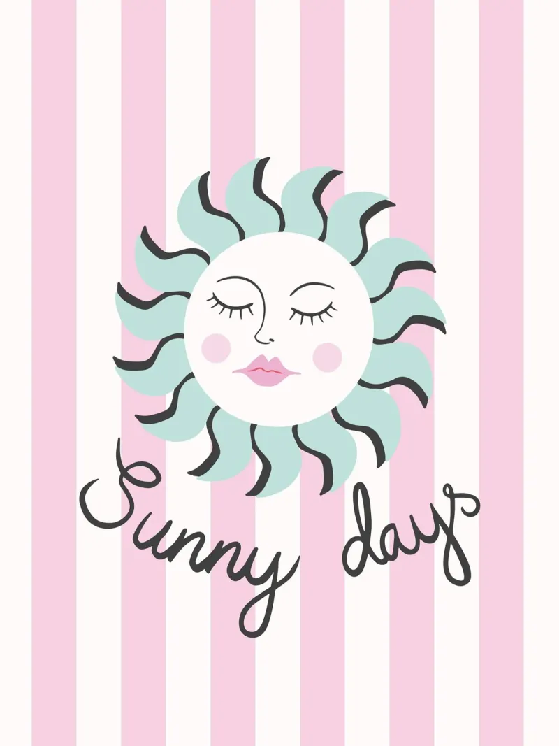 Sunny days - sunshine illustration and typography Hahnemühle von Vivdesign