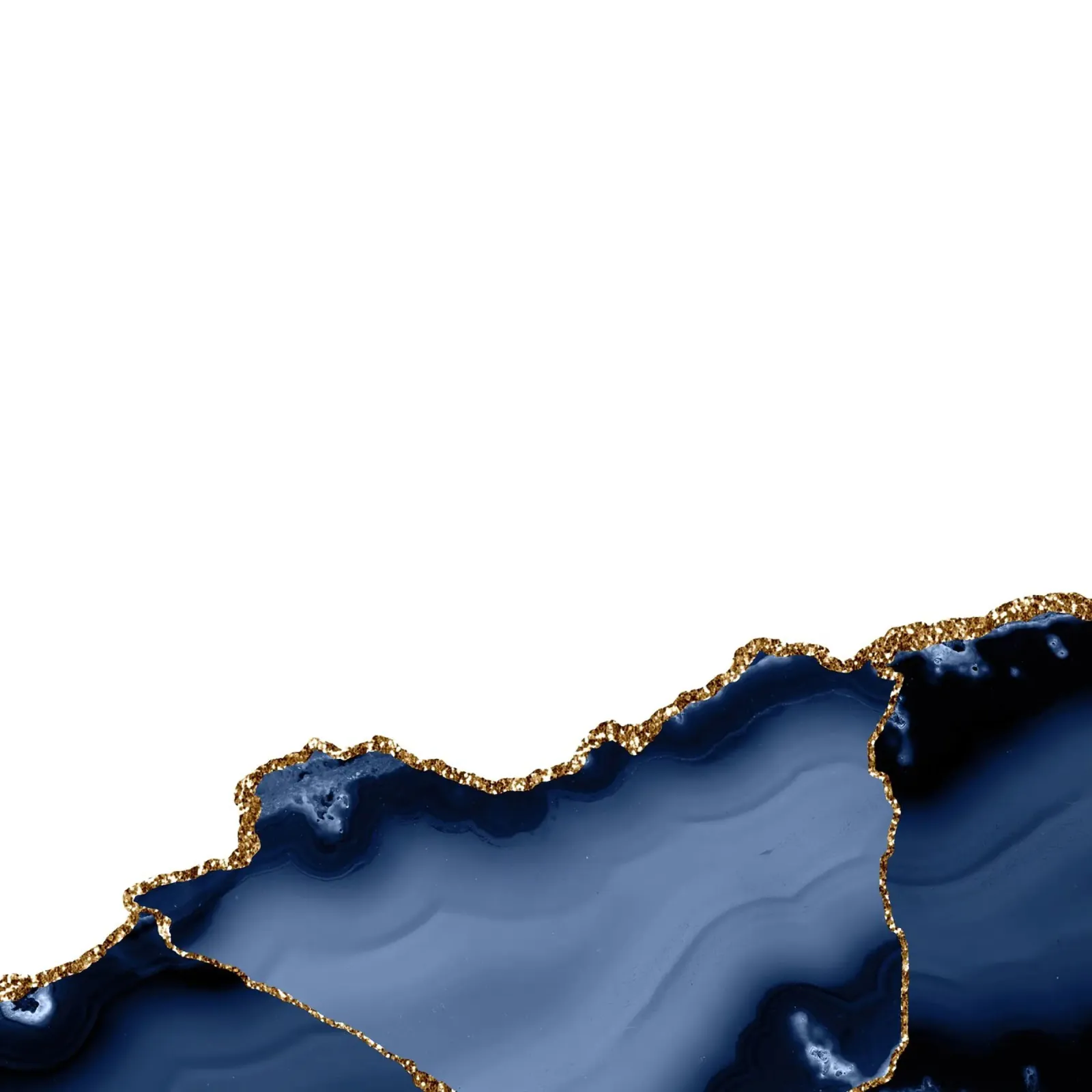 Marineblau & Gold Achatstruktur 23 Leinwand von Gemstone Textures
