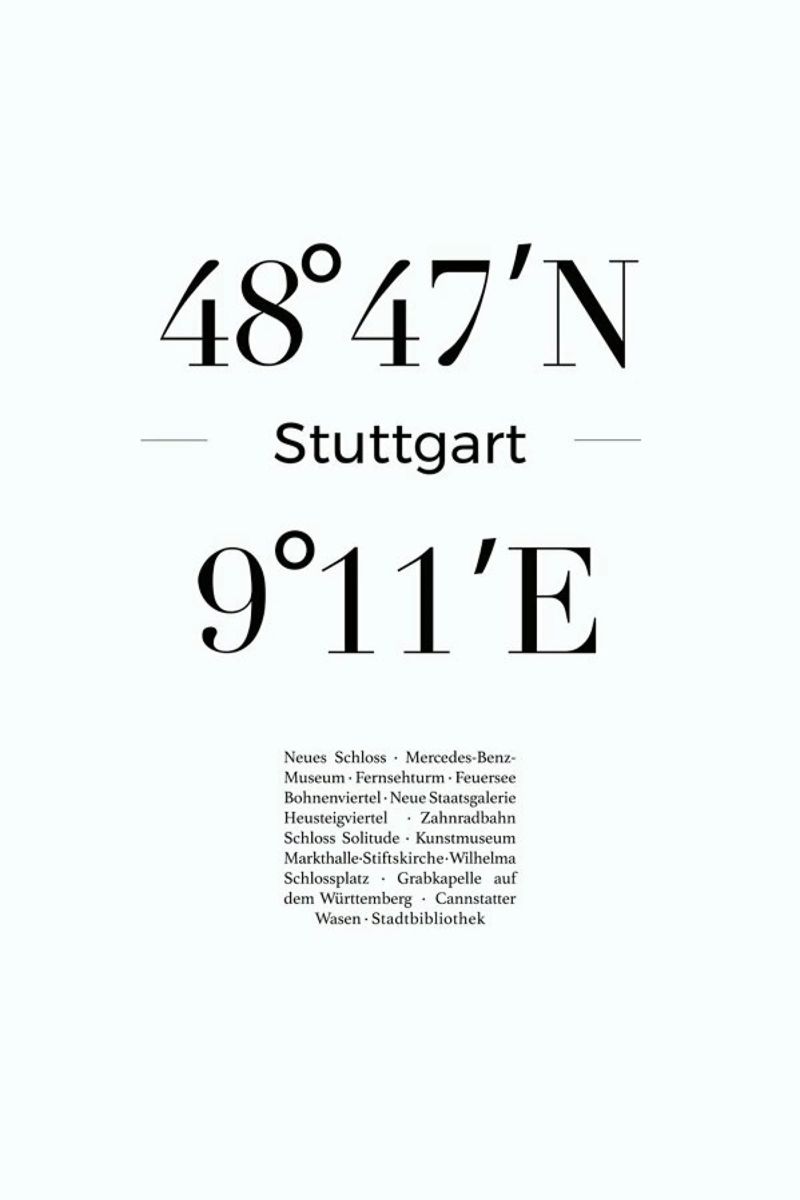 Stuttgart Poster von Studio One