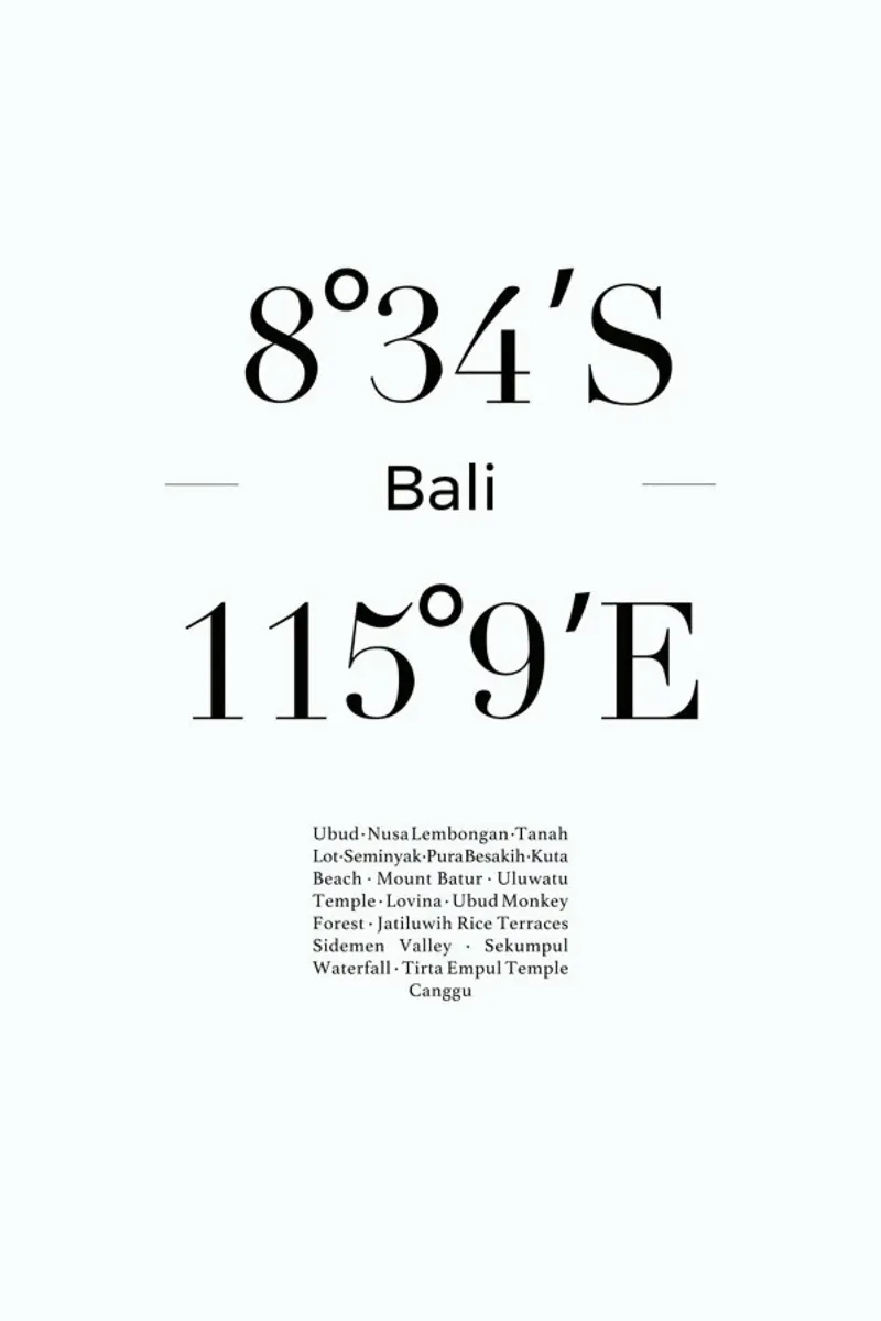 Bali poster with wooden frame by Studio One