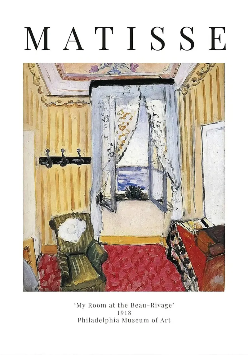 Henri Matisse - La mia camera al Beau-Rivage pellicola backlit da Perdana shop