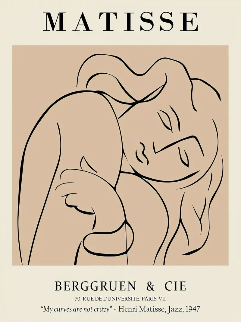Henri Matisse - Pasiphaë - Drawing of Sleeping canvas by Perdana shop