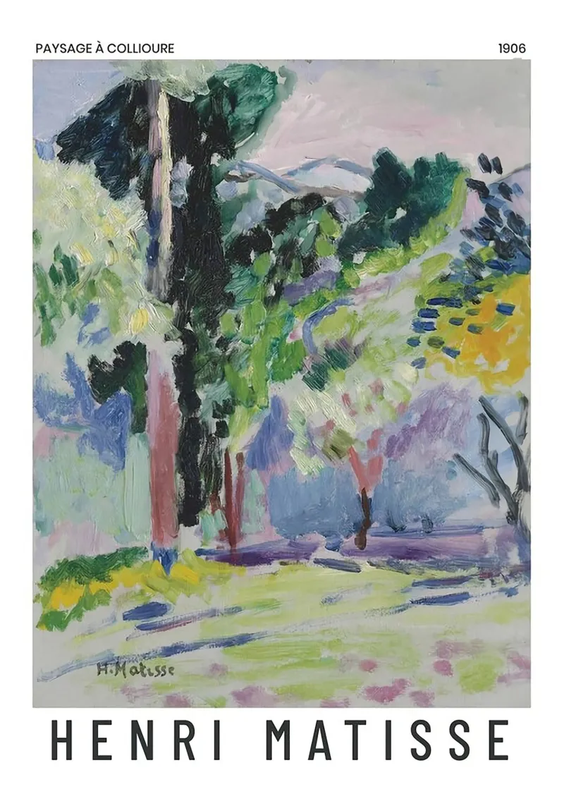 Henri Matisse - Paesaggio a Collioure pellicola backlit da Perdana shop
