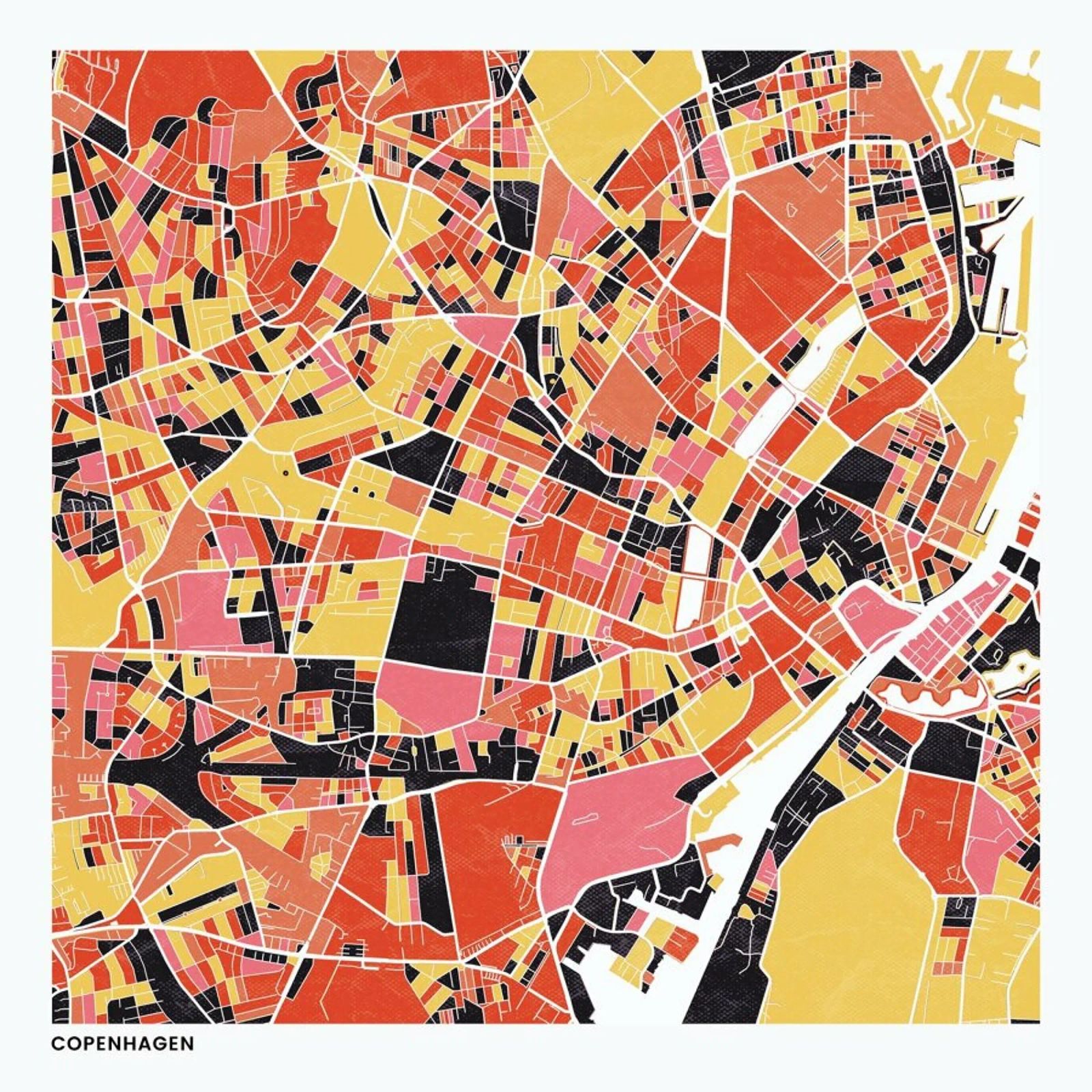 Copenhagen II poster by The Cartography Collection