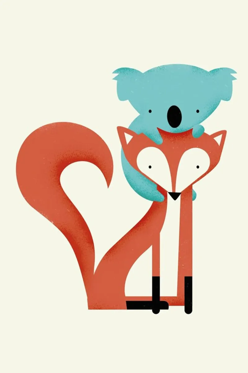 Fox and Koala pellicola backlit da Jay Fleck