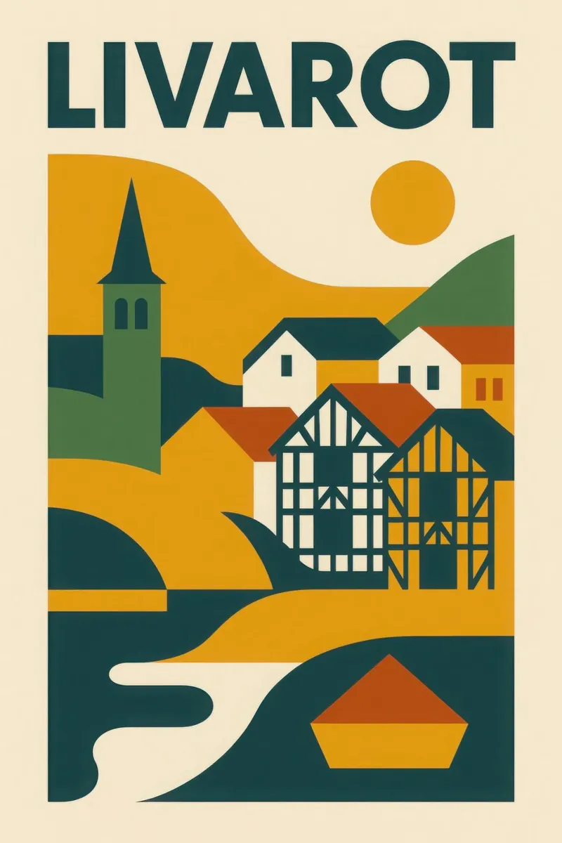 Livarot - L'autentica Normandia sotto i riflettori poster con telaio in plastica da JETLAG | affiches voyage