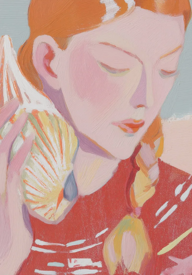 Abstracte Vrouw Poster, Moderne Kunst, Eigentijdse Print canvas met Baklijst van Boheme