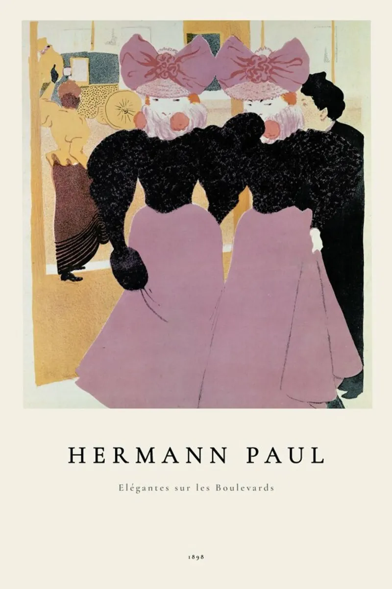 Hermann-Paul - Elegant Ladies on the Boulevard poster da ARTOTHEK