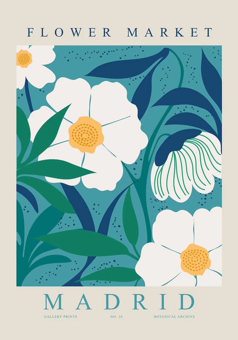 flowers leaves petals stems poster by Kirsten C Nolan