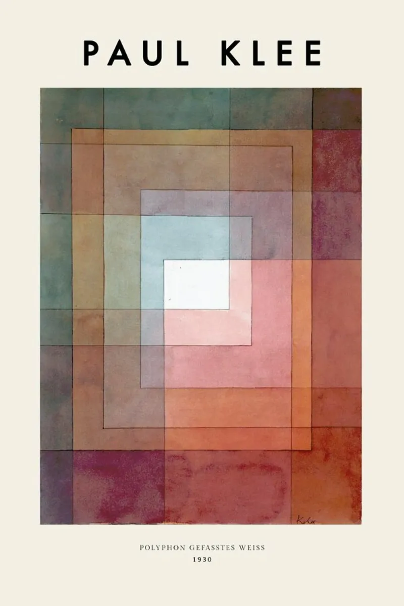 Klee - White Framed Polyphonically pellicola backlit da ARTOTHEK