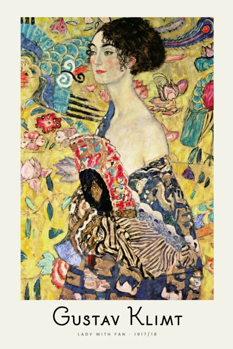 Klimt - Lady with Fan backlit film by ARTOTHEK