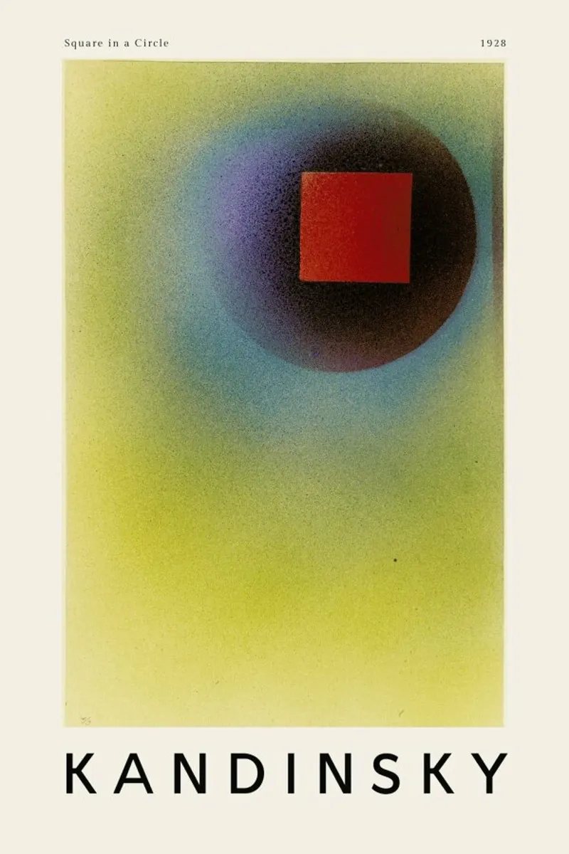 Kandinsky - Square in a Circle pellicola backlit da ARTOTHEK