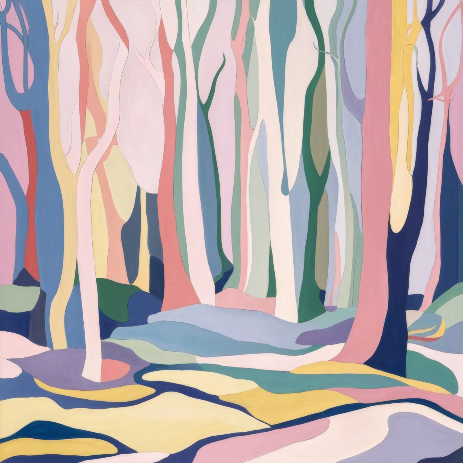 Pastell Wald Gelassenheit Poster von Lunar Templar