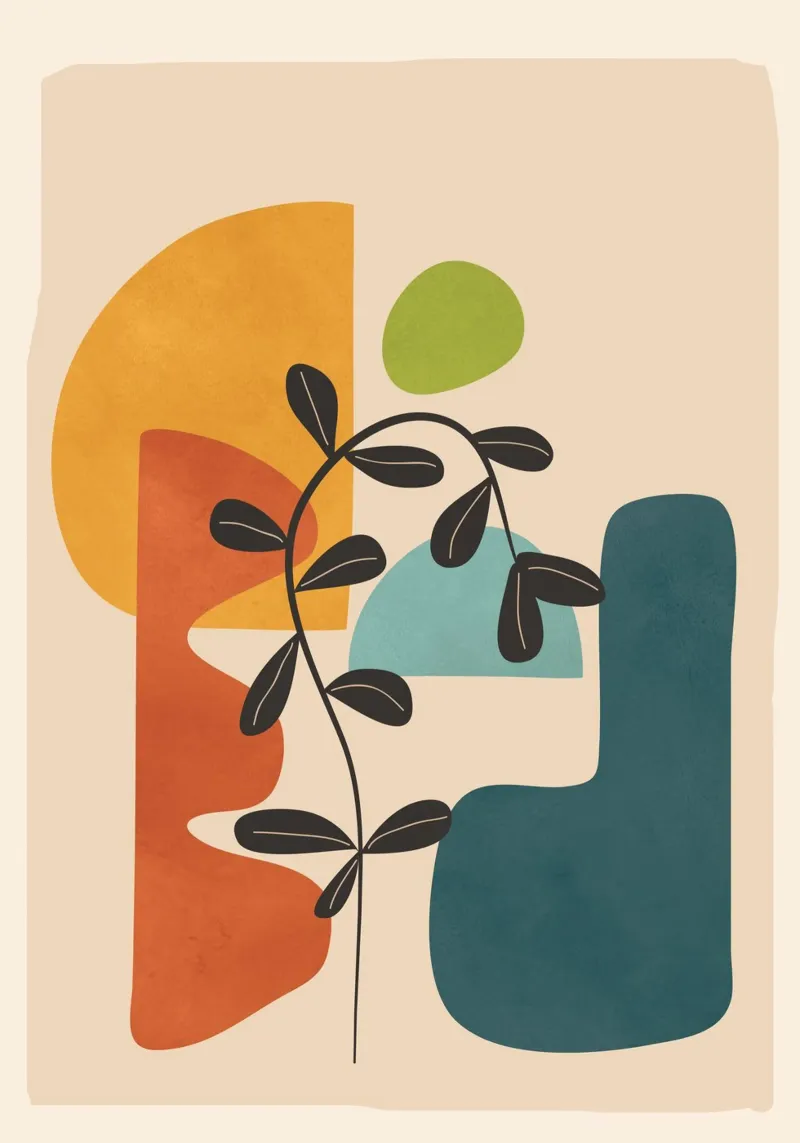 Minimal Balance – Abstract Forms II plexiglas de Nadjaa
