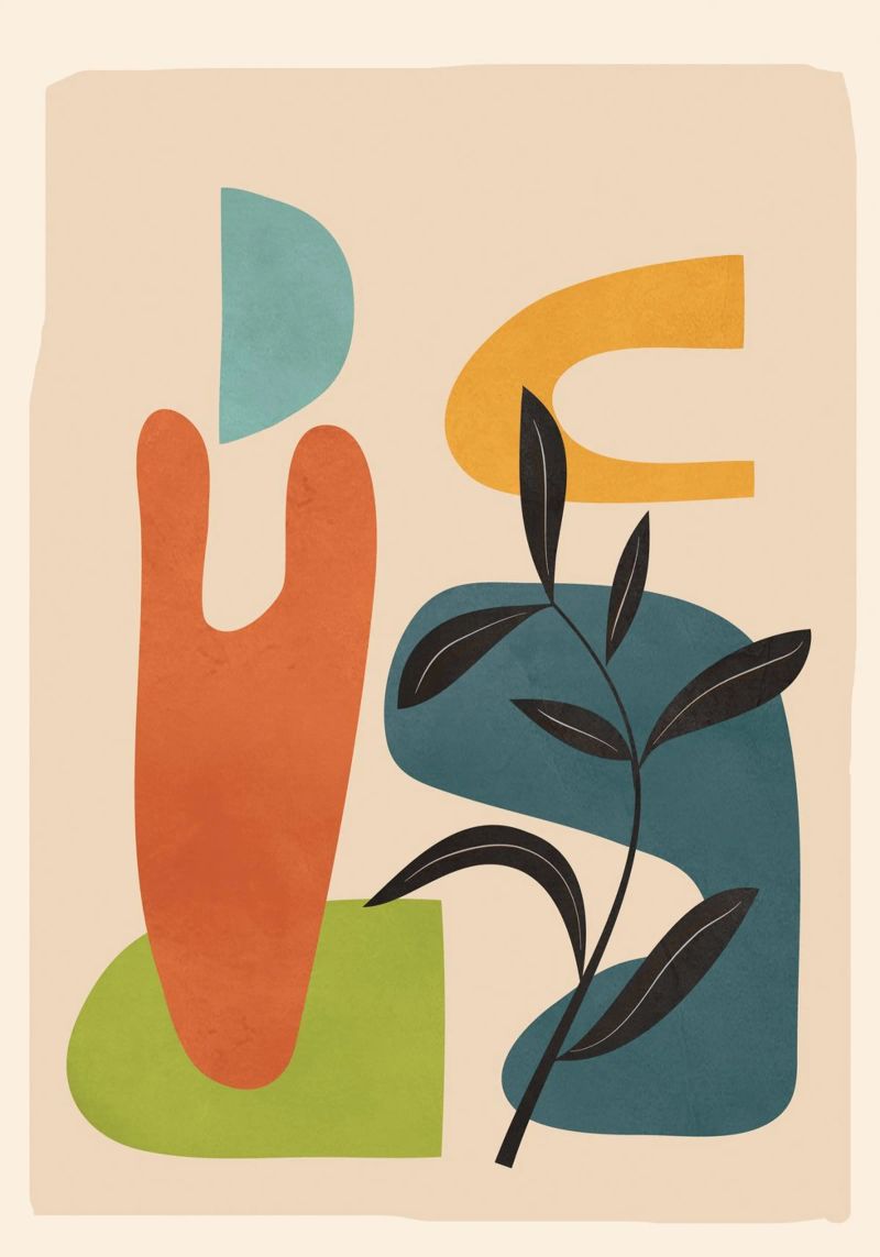 Minimal Balance – Abstract Forms III poster by Nadjaa