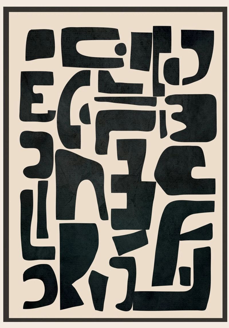 Organic Contemporary Modern Shapes 01 Poster von Nadjaa