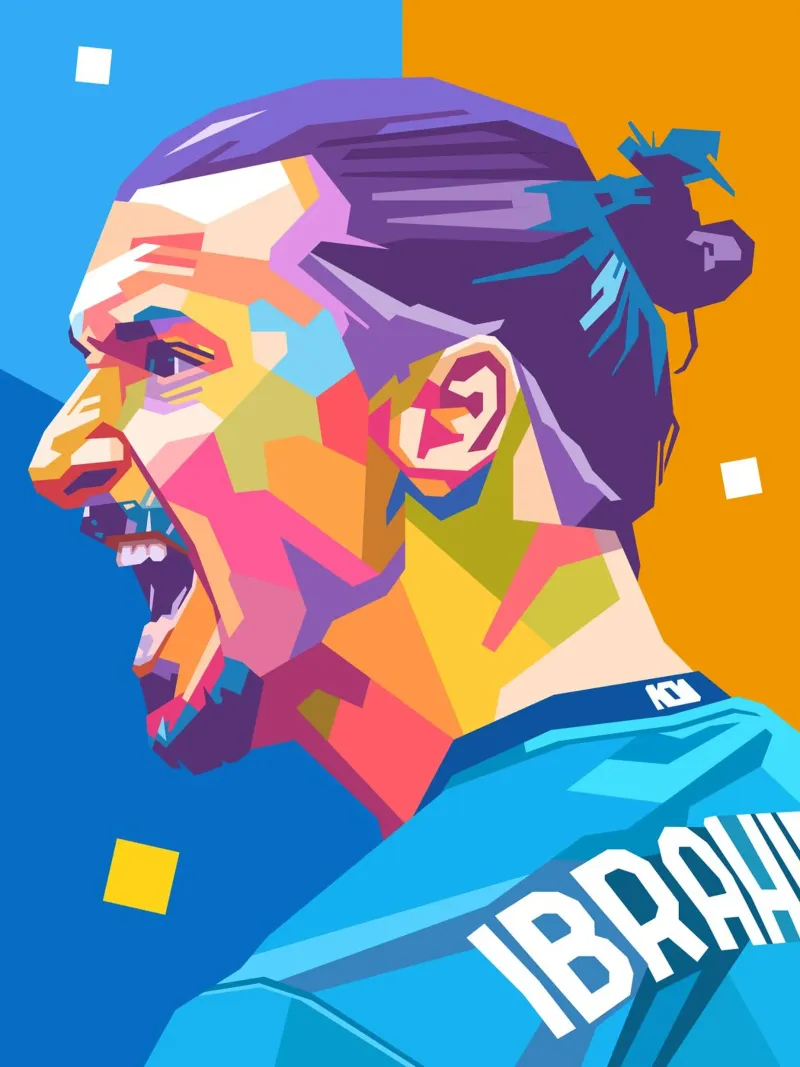 Zlatan Ibrahimovic iconic football player hahnemühle by Hantamrata