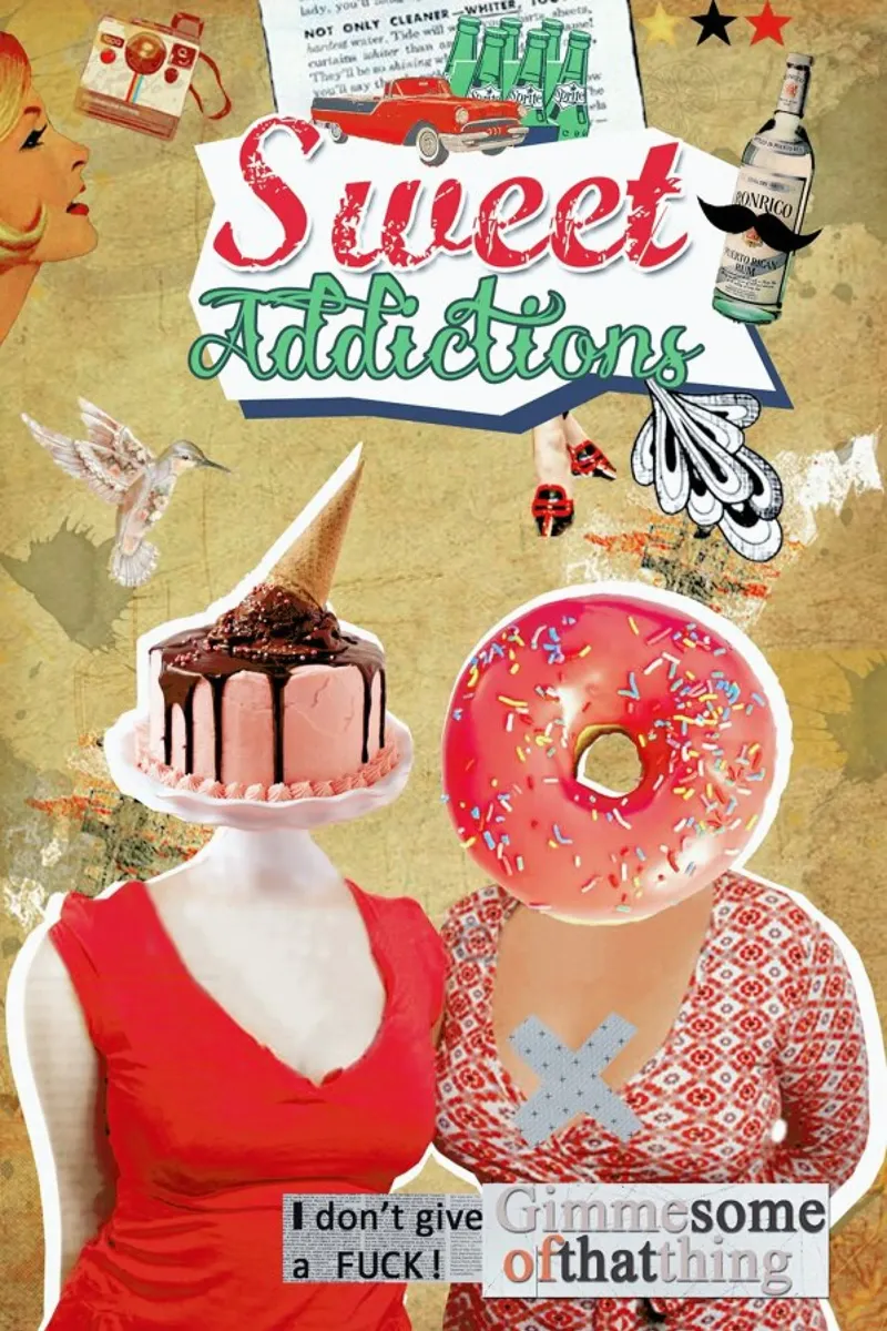 Sweet Addictions poster con telaio in plastica da Design by Soph