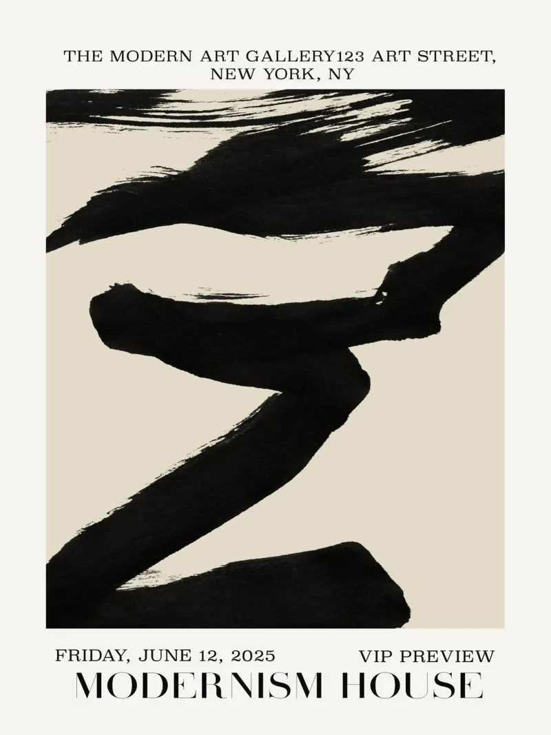 Modernism House No 01 poster con telaio in plastica da treechild