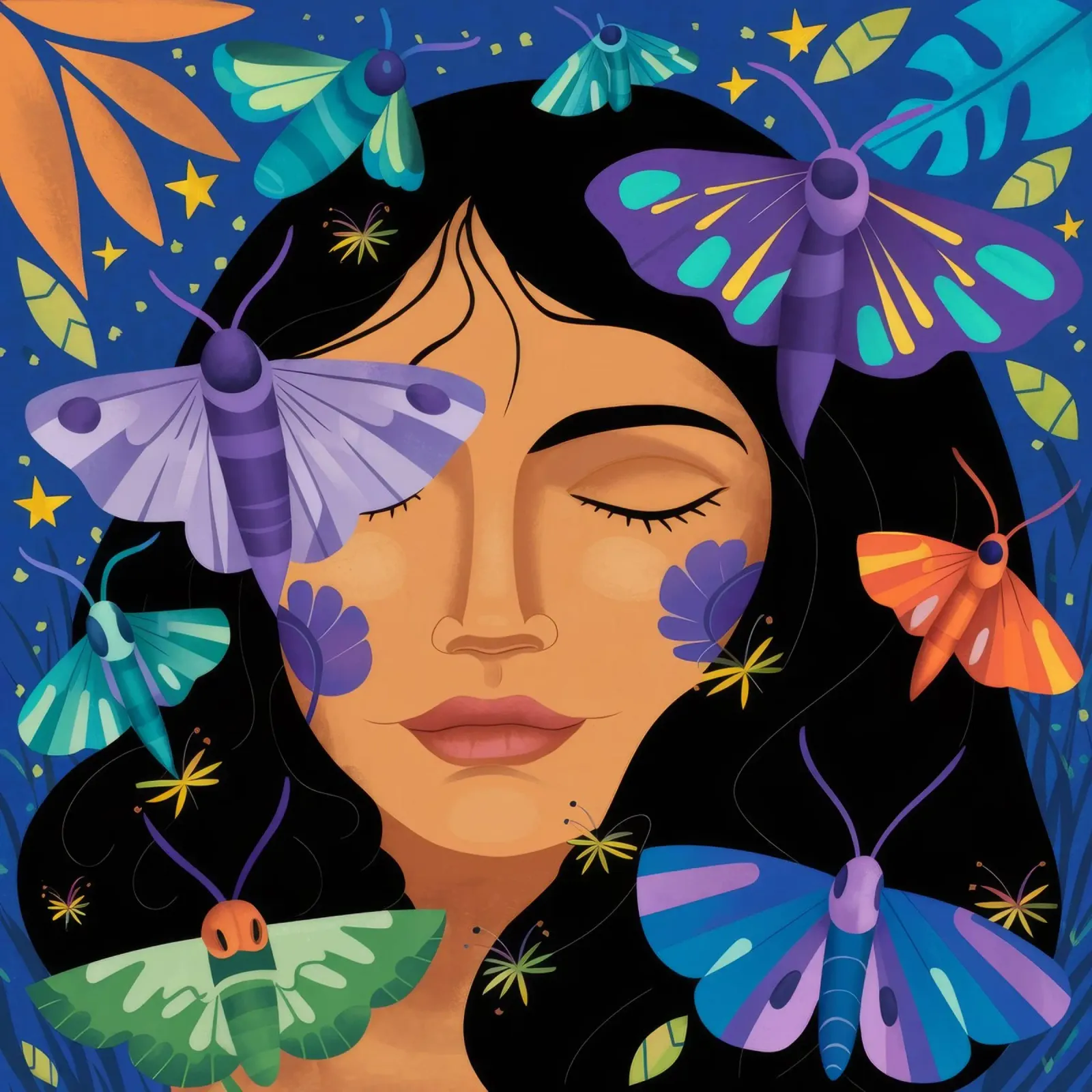 Farfalla Armonia floreale poster da Ivory Frame