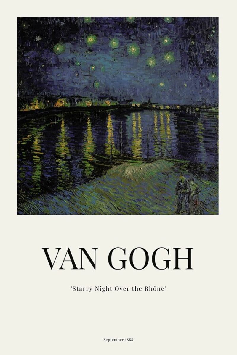 van Gogh - Starry Night Over the Rhone Poster von ARTOTHEK