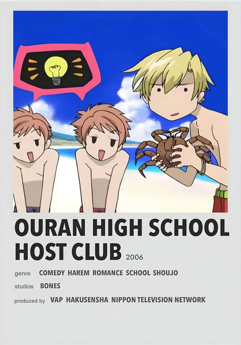 OURAN HIGH SCHOOL HOST CLUB  2006 poster con telaio in plastica da Totoya