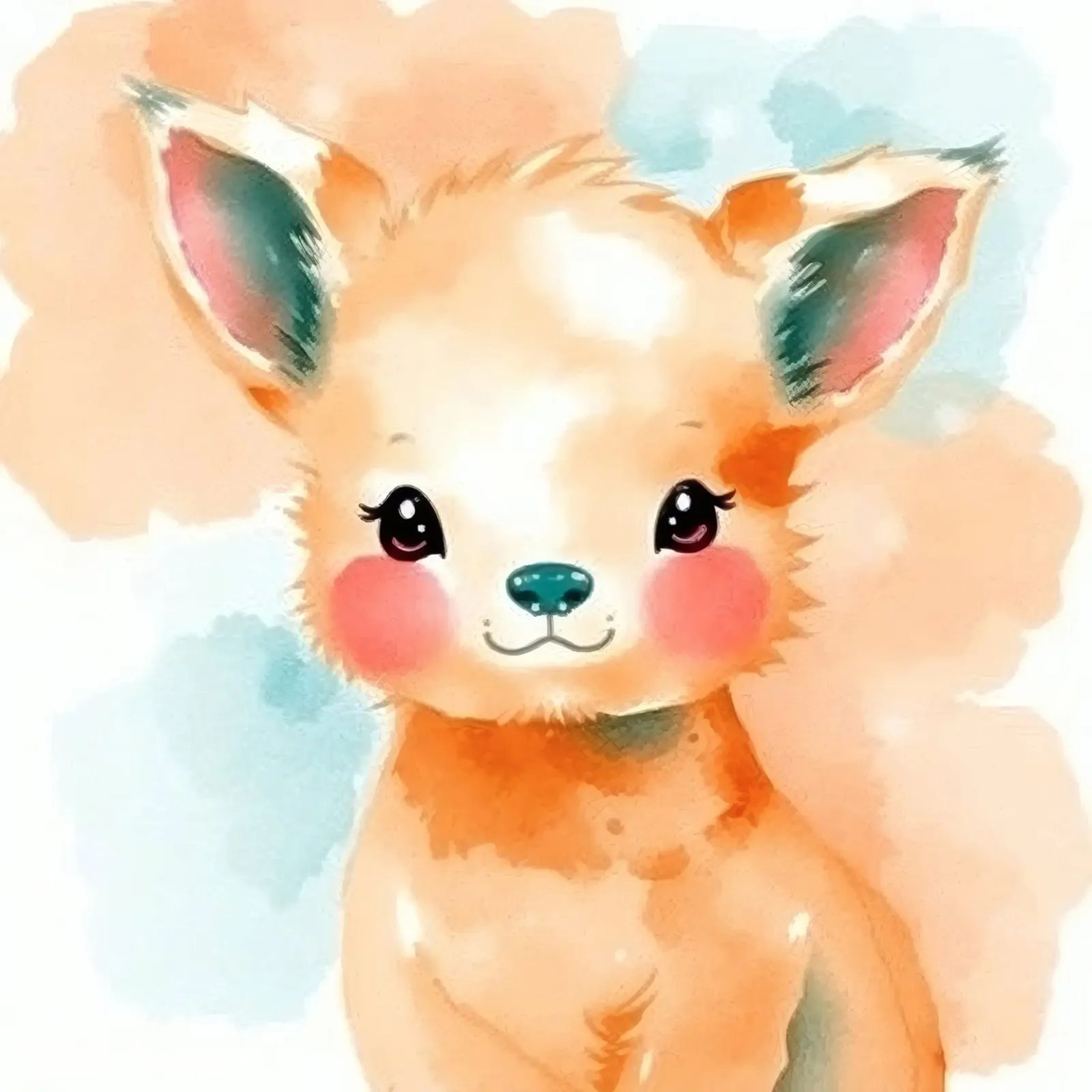 Illustration mignonne d'un cerf enjoué à la fourrure douce hahnemühle de DesignDoodle