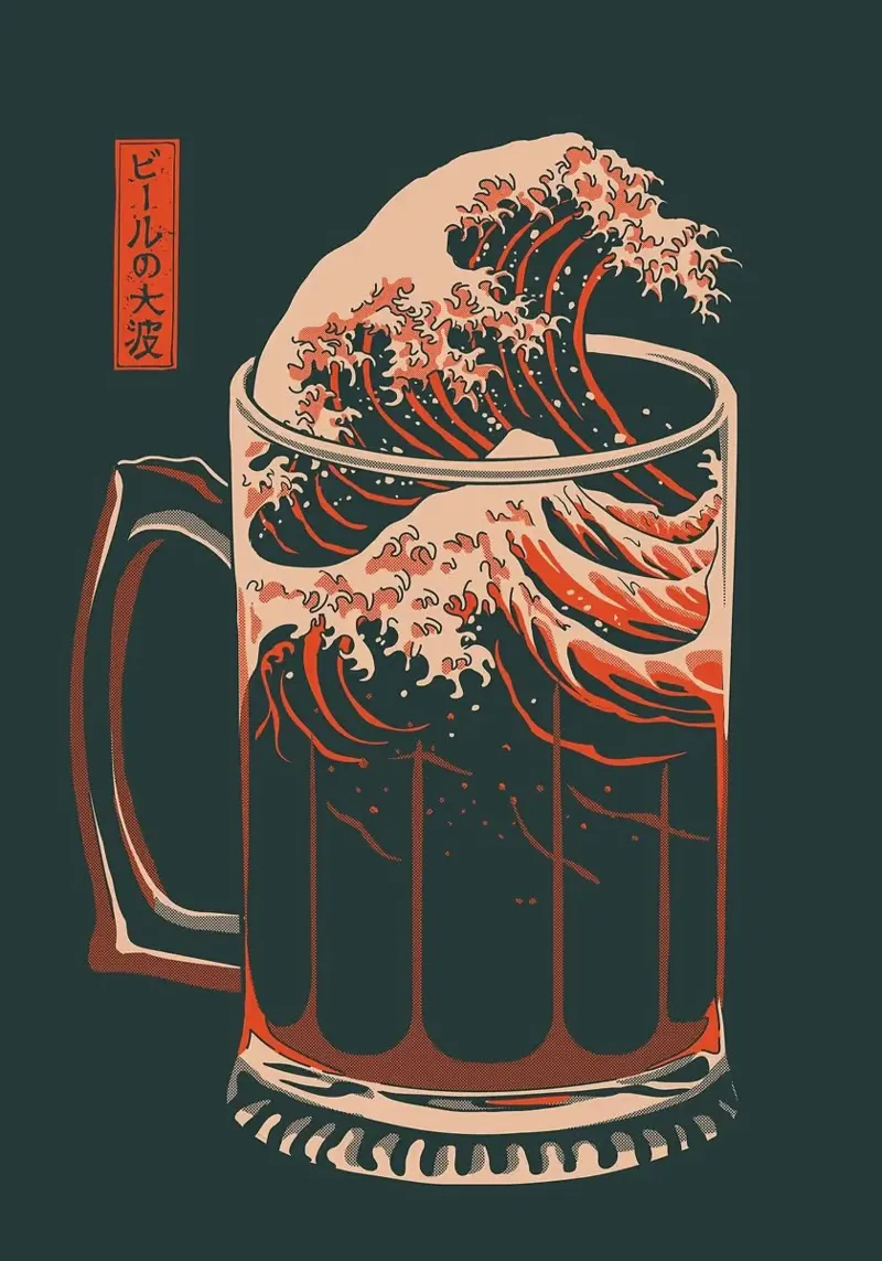 bicchiere da birra plexiglass da Abstract Botanical Art