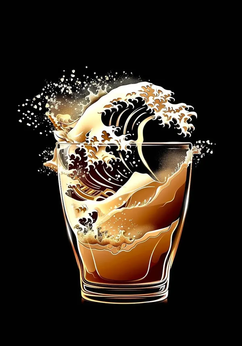 bicchiere di birra pellicola backlit da Abstract Botanical Art