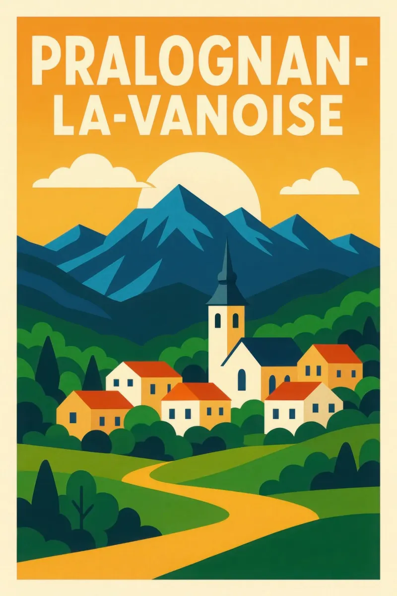 PRALOGNAN-LA-VANOISE - L'evasione alpina in primo piano poster con telaio in alluminio da JETLAG | affiches voyage