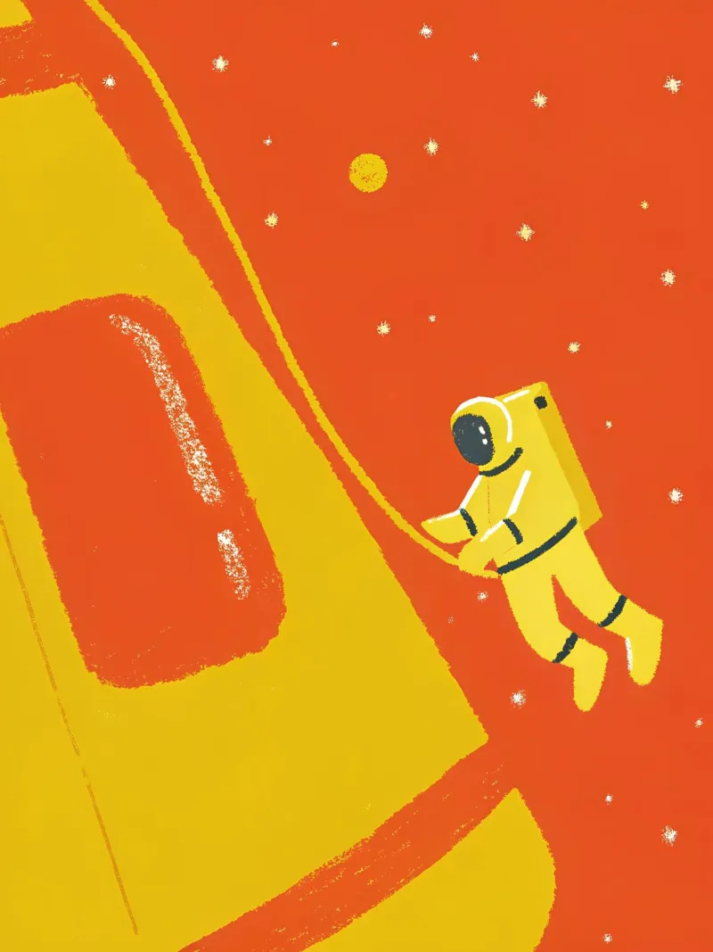 Planet Astronaut canvas with Floater frame by PERSONAL TOUCH