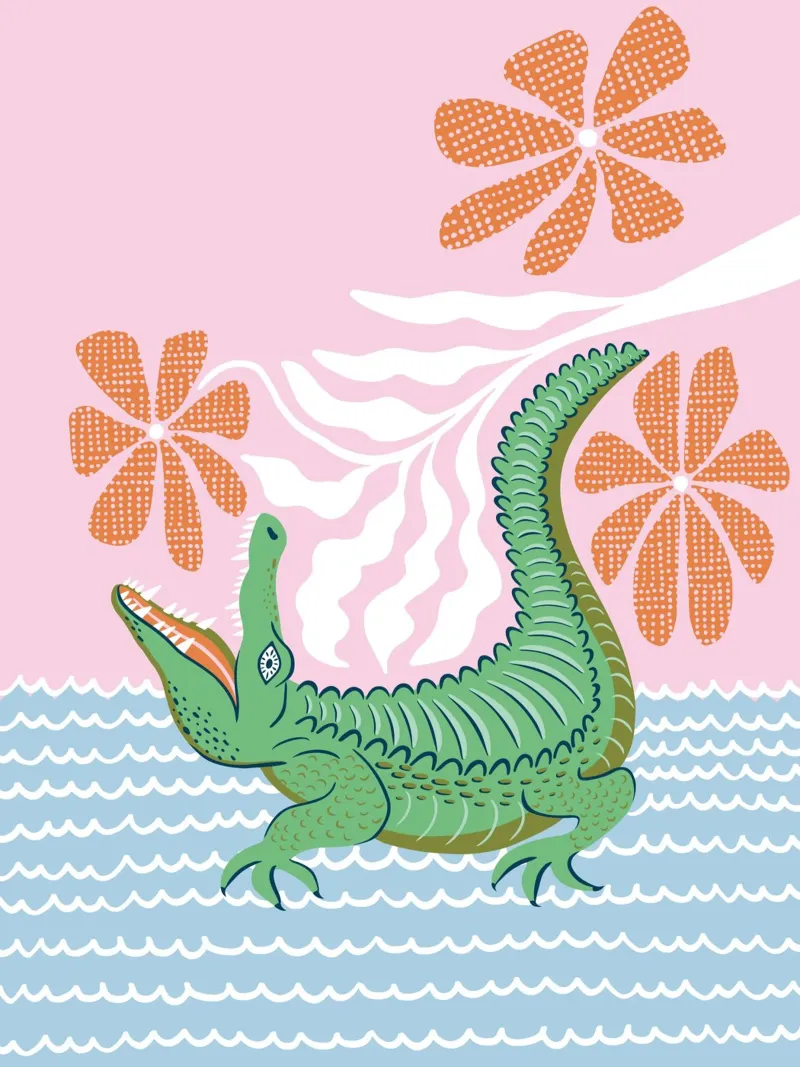Modern safari crocodile carta hahnemühle da Vivdesign
