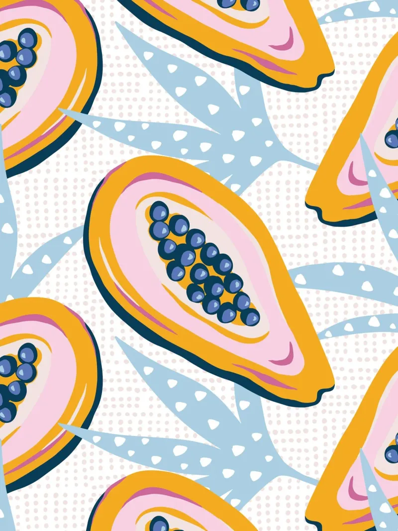 Papaya fruit carta hahnemühle da Vivdesign
