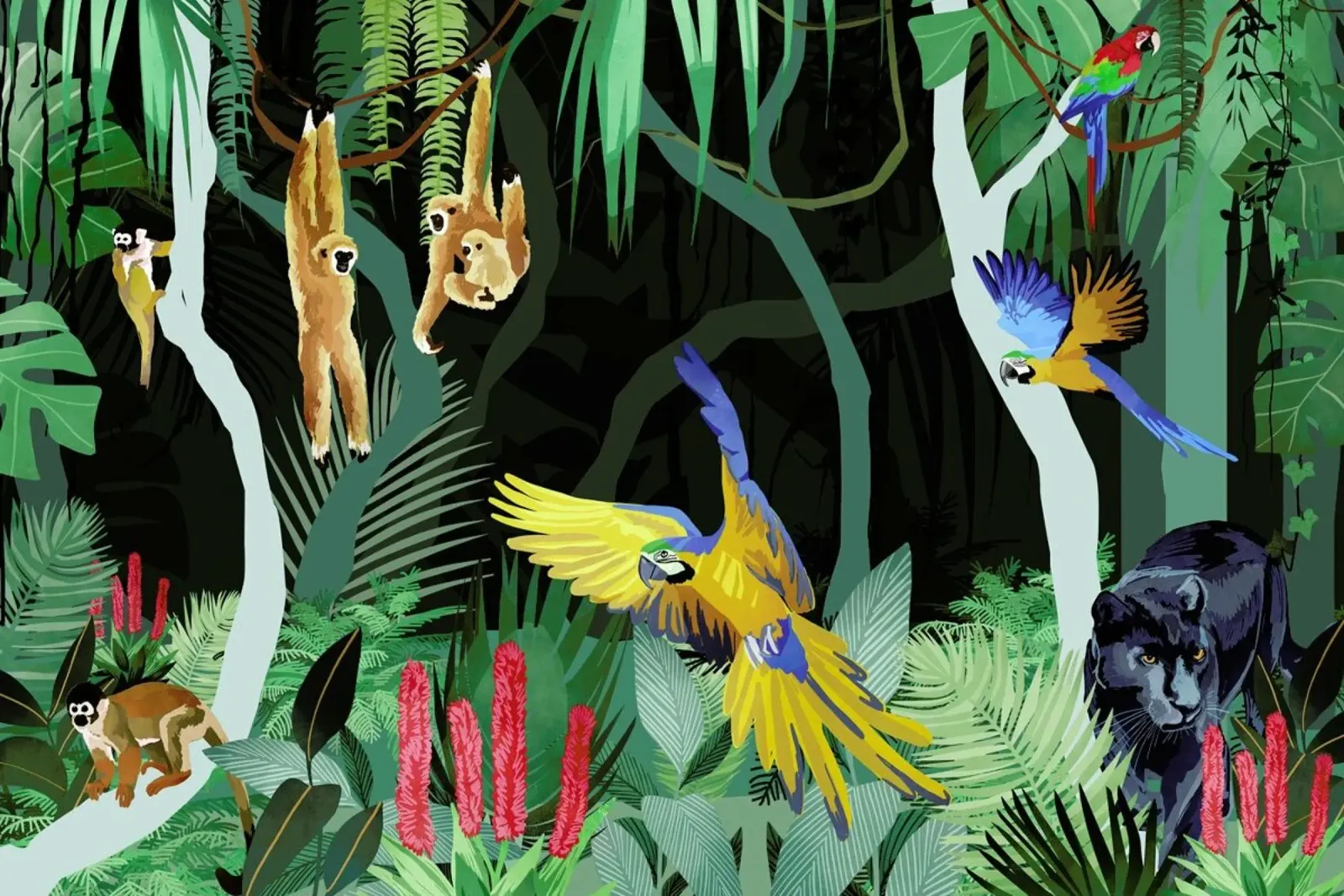Jungle Party pellicola backlit da Goed Blauw