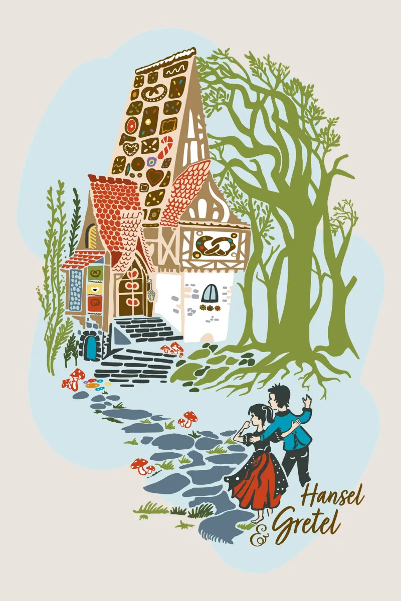 Fairytale scene from "Hansel and Gretel canvas by DYDesign
