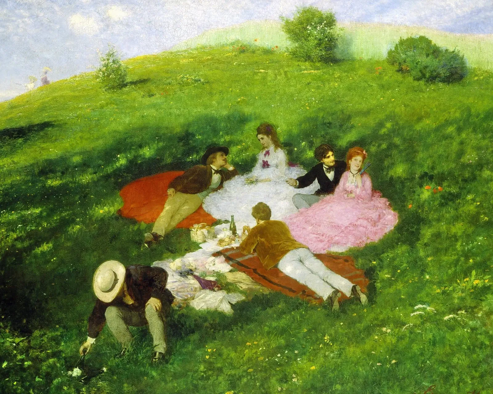 Paul Szinyei-Merse - Il picnic pellicola backlit da ARTOTHEK