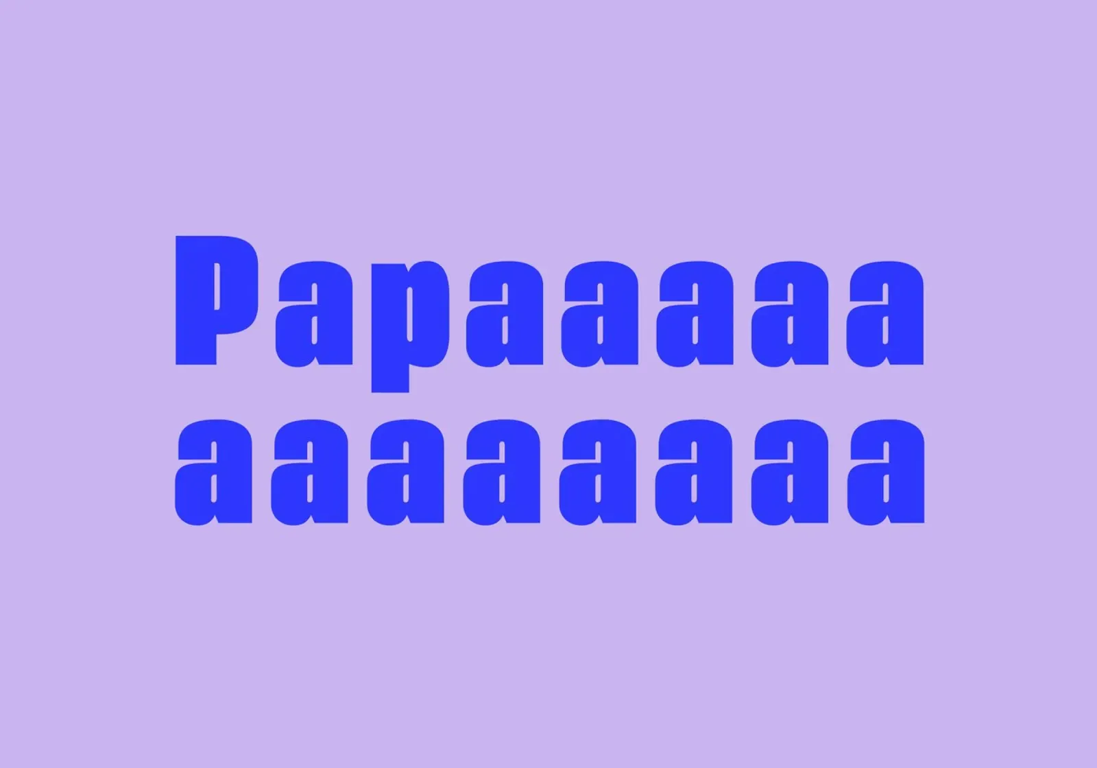 Papaaaaa - Vatertag - Geburt - Papa - flieder, knallblau poster con telaio in plastica da keinkonzept