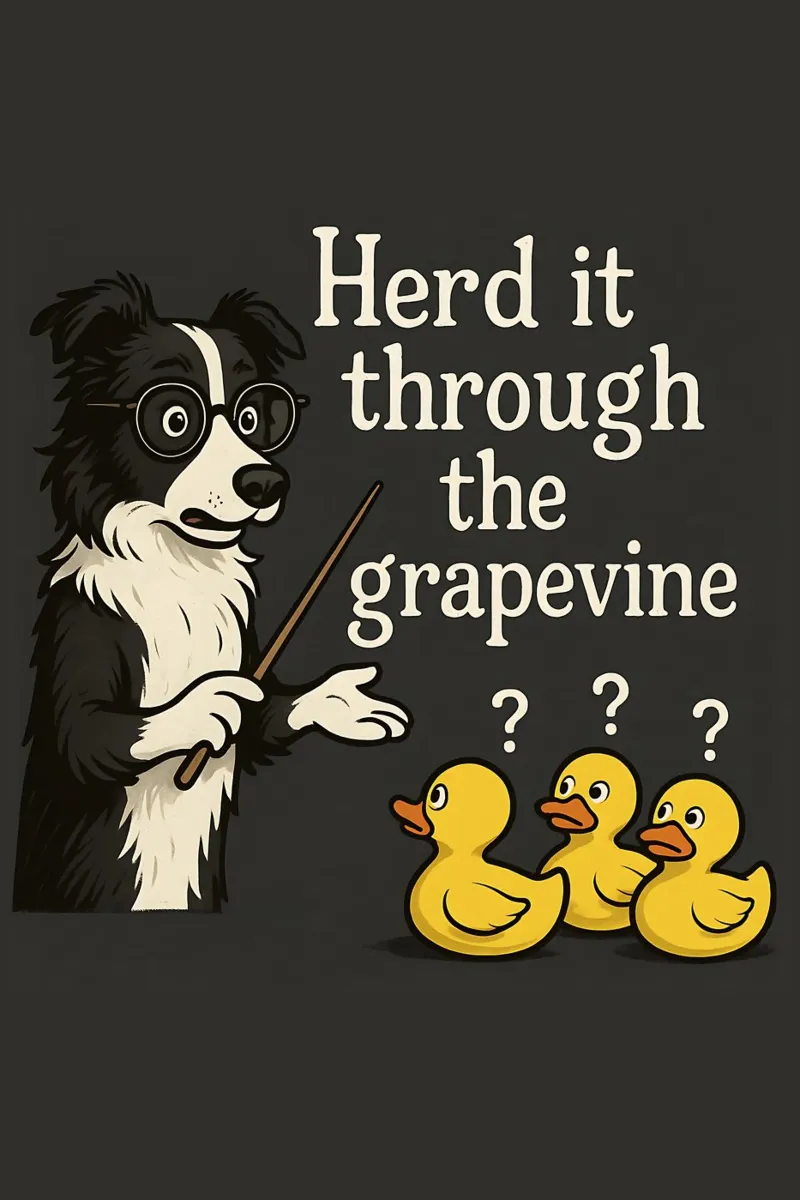Meme divertente sul Border Collie poster con telaio in alluminio da Funny Humor Art